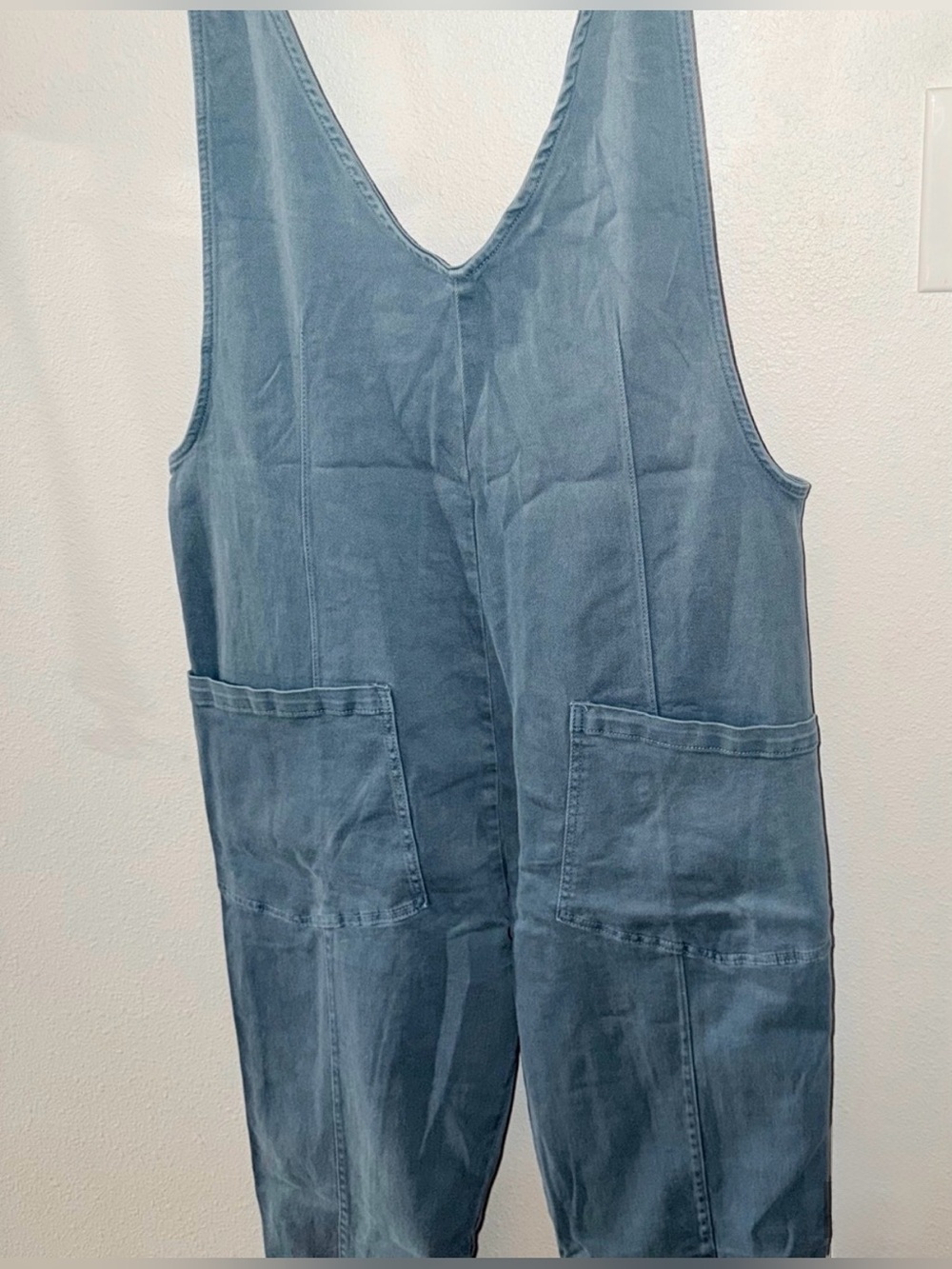 Zenana Denim Jumpsuit Overalls Women Relaxed Baggy NWOT - Picture 7 of 12